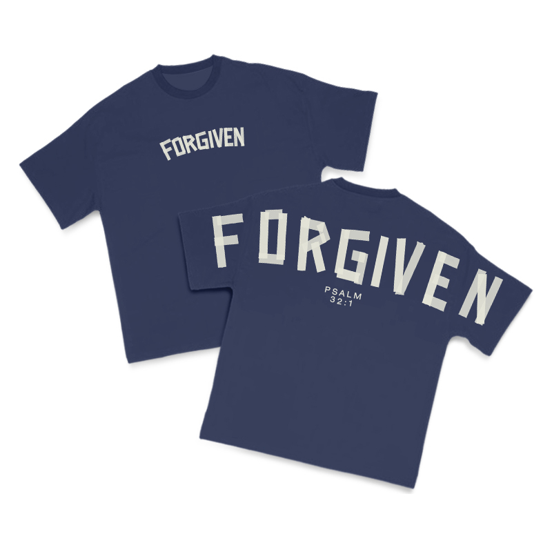 Tape Type Forgiven Print T-Shirt - Navy Blue - US16-18(2XL) - image 7