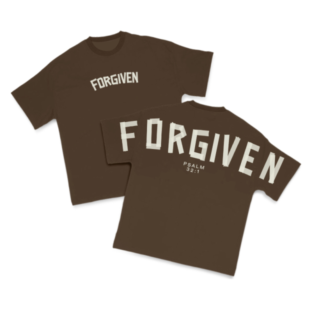 Tape Type Forgiven Print T-Shirt - Coffee - US16-18(2XL) - image 6