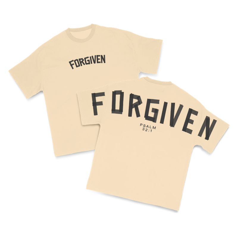 Tape Type Forgiven Print T-Shirt - Apricot - US16-18(2XL) - image 5