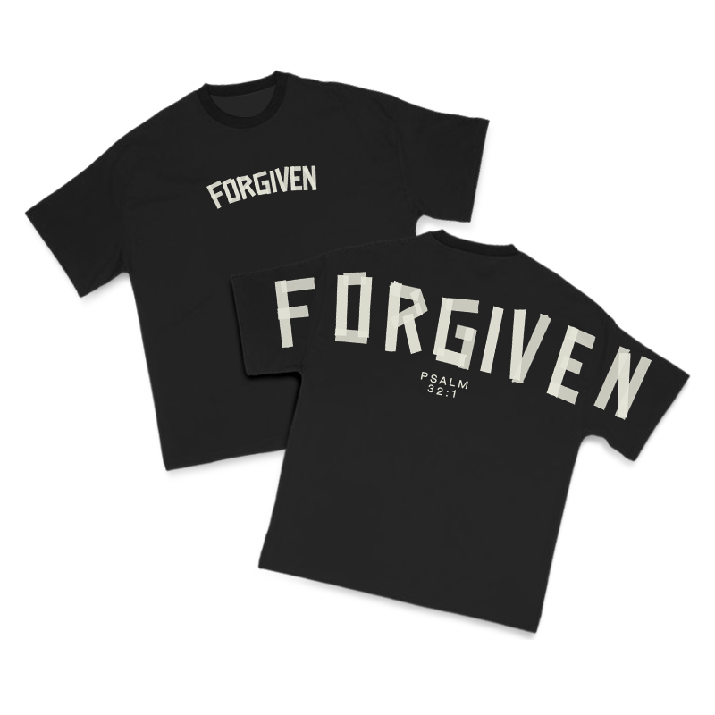 Tape Type Forgiven Print T-Shirt - Black - US16-18(2XL) - image 1