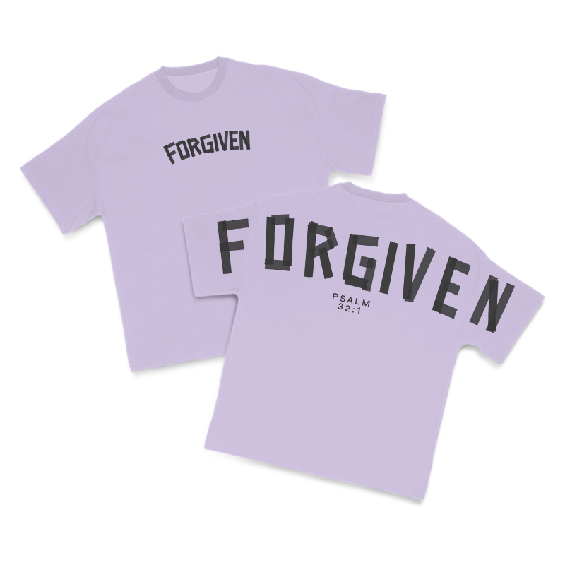 Tape Type Forgiven Print T-Shirt - Purple - US16-18(2XL) - image 12