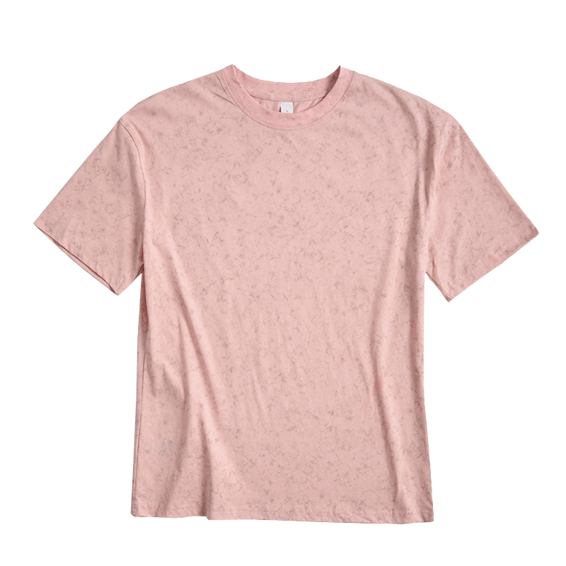 Solid Color Tie-dye T-shirt - Pink - US20-22(3XL) - image 7