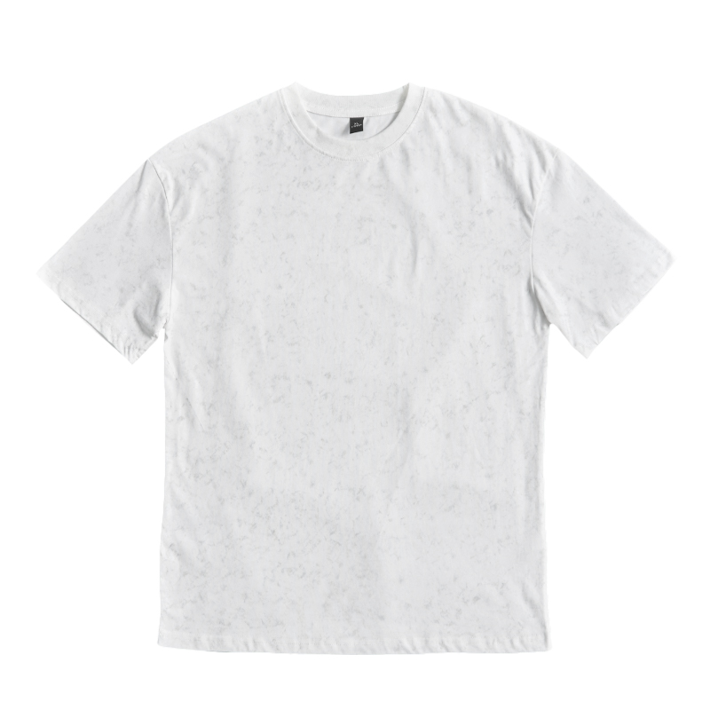 Solid Color Tie-dye T-shirt - White - US20-22(3XL) - image 5