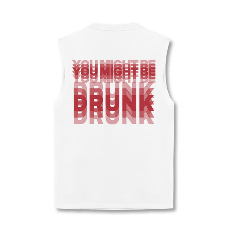 You Might Be Drunk Print Tank Top - White - US16-18(2XL) - image 2