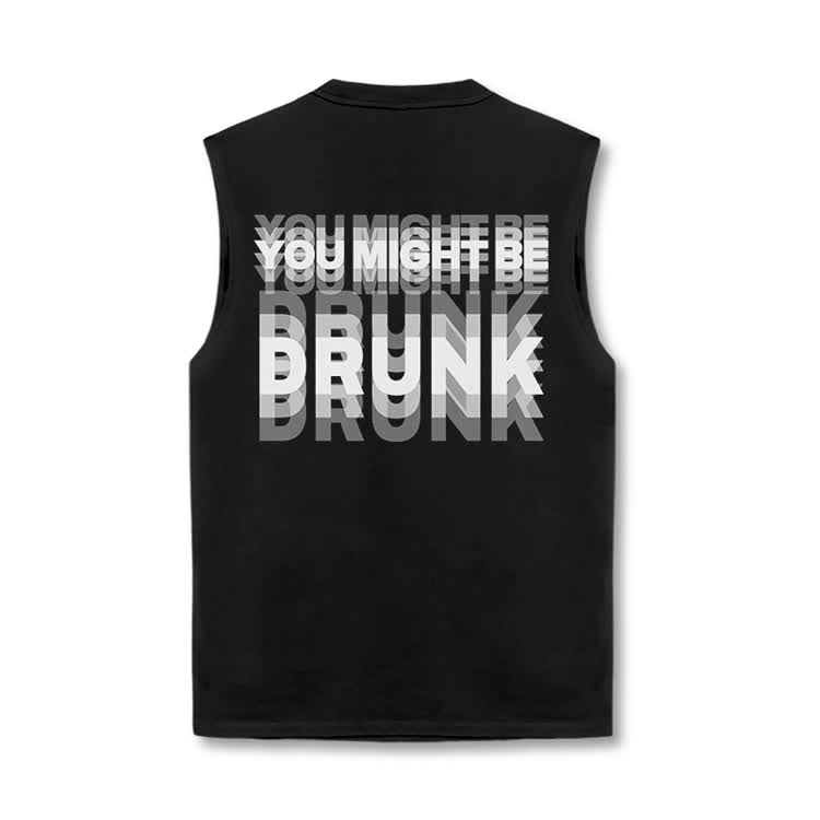 You Might Be Drunk Print Tank Top - Black - US16-18(2XL) - image 1