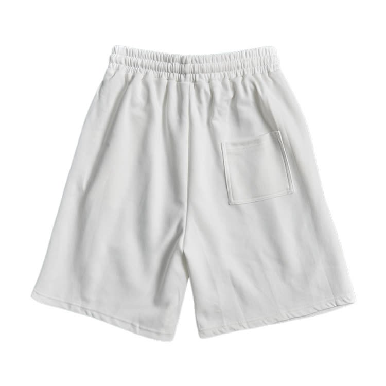Cotton Solid Color Drawstring Pocket Shorts - image 4