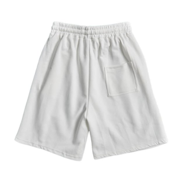 Cotton Solid Color Drawstring Pocket Shorts - image 4