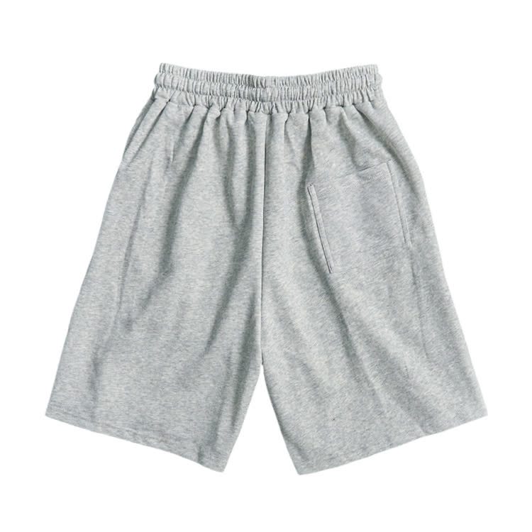 Cotton Solid Color Drawstring Pocket Shorts - image 2