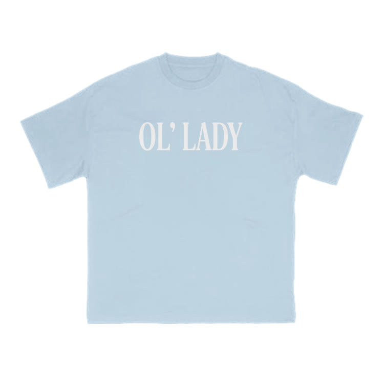 Ol' Lady Print T-shirt - Light Blue - US16-18(2XL) - image 1