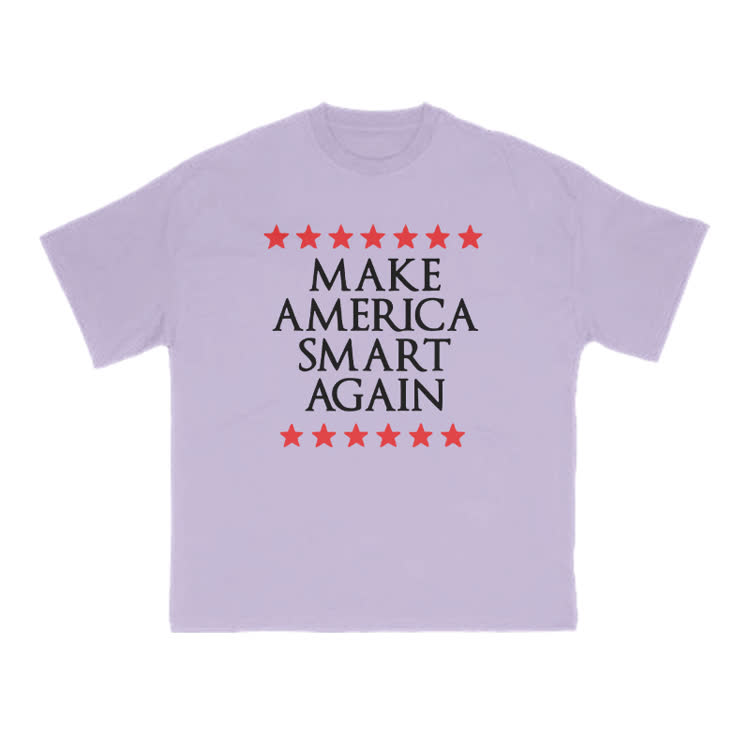 Make America Smart Again Print T-shirt - Purple - US16-18(2XL) - image 8