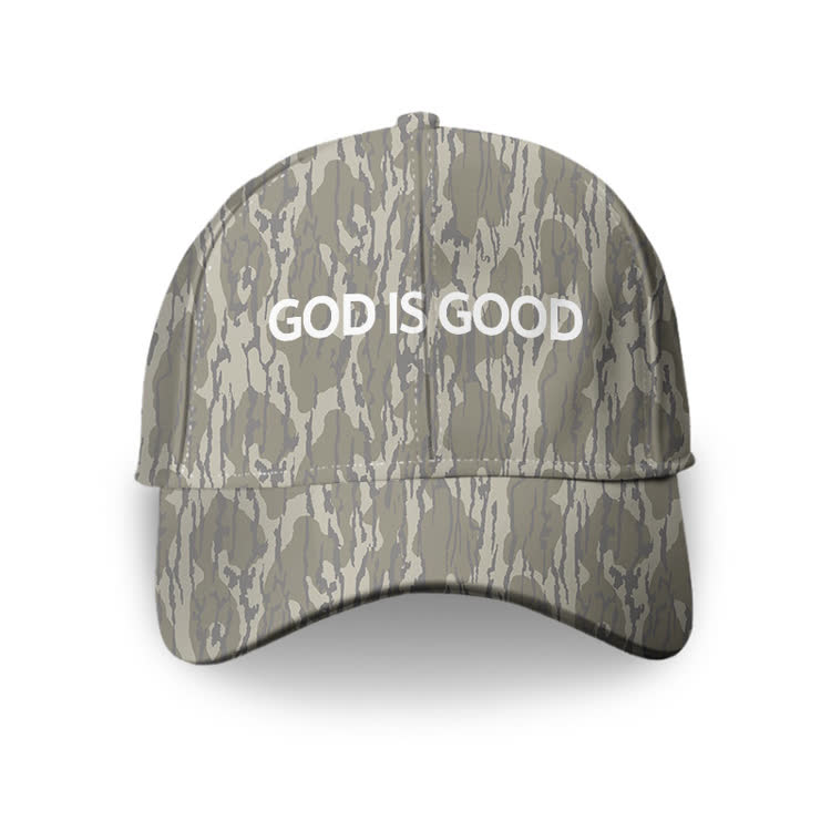 God Is Good Camo Printed Cap - Army Green - one size - image 1