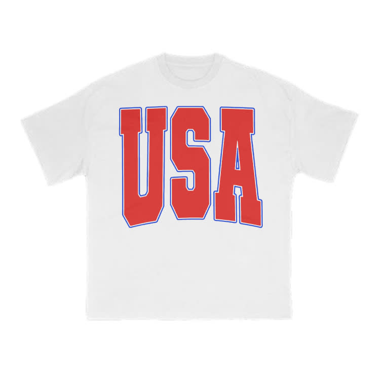 USA Print T-shirt - White - US16-18(2XL) - image 2