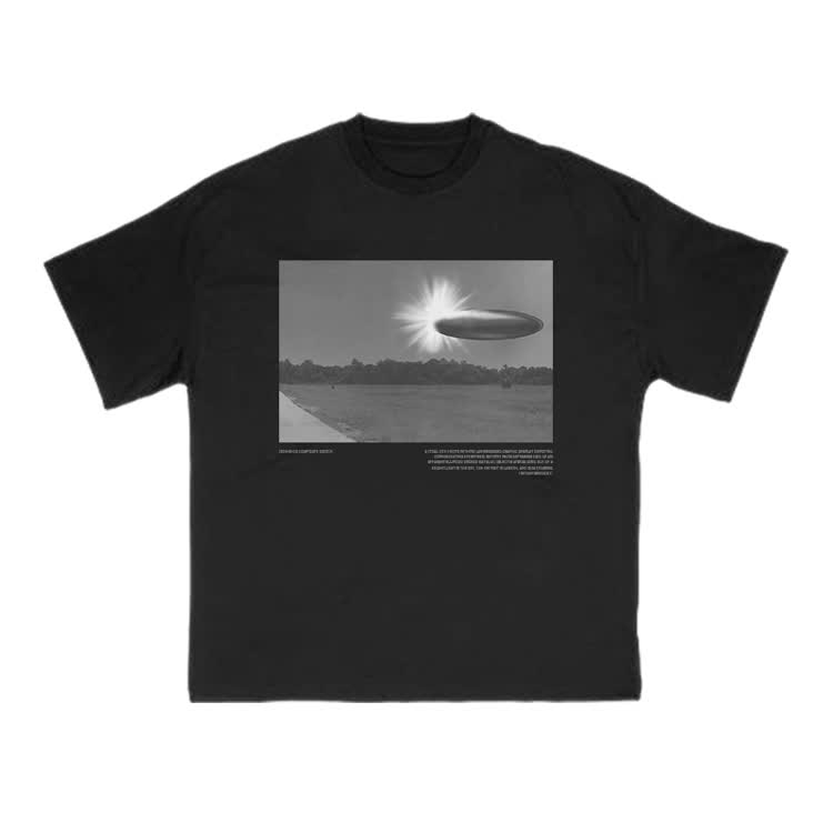 Vintage Sci Fi Photo Graphic T-Shirt - Black - US16-18(2XL) - image 2