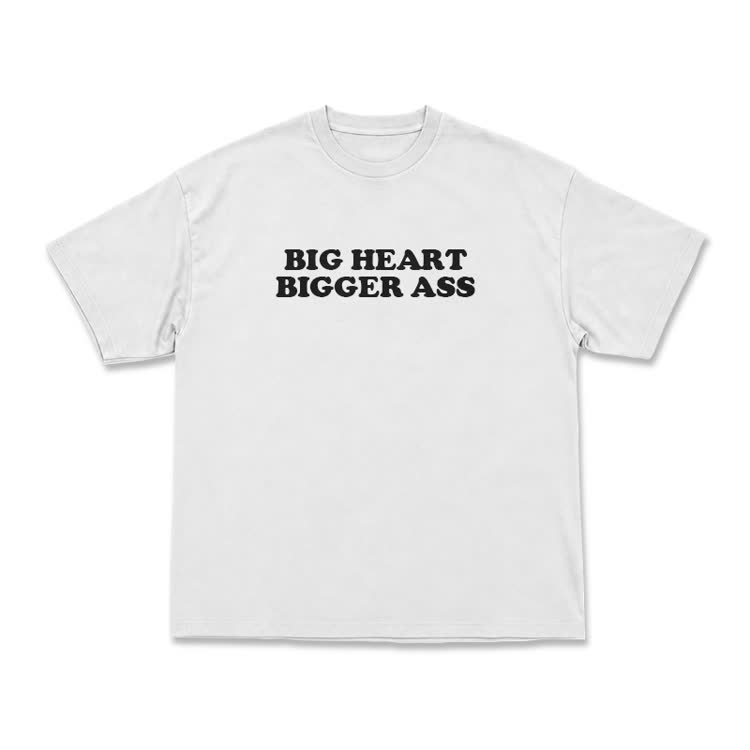 Big Heart Bigger Ass Oversized Crew Neck T Shirt - White - US16-18(2XL) - image 2