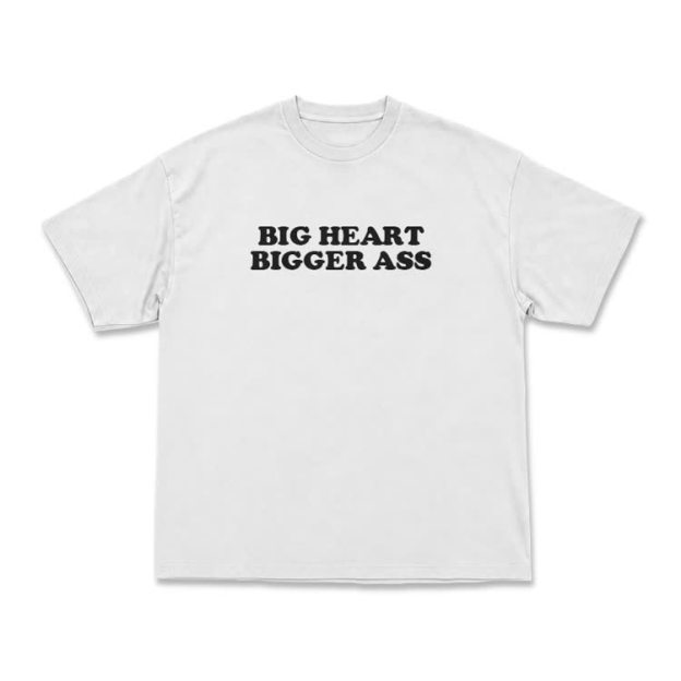 Big Heart Bigger Ass Oversized Crew Neck T Shirt - White - US16-18(2XL) - image 2