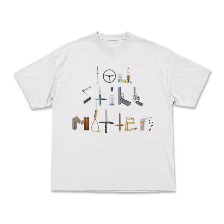 Midnight Collage Streetwear Graphic Short Sleeve T-Shirt - White - US16-18(2XL) - image 2