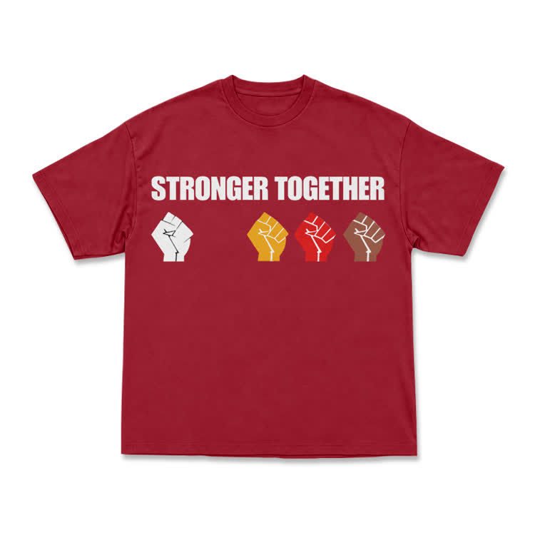 Unity Stronger Together Graphic Crew Neck T-Shirt - Red - US16-18(2XL) - image 4