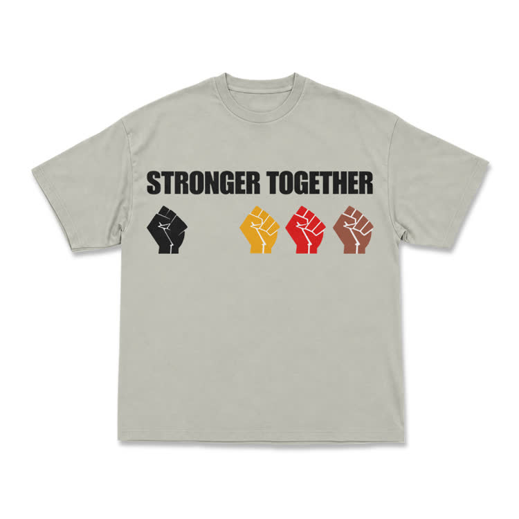Unity Stronger Together Graphic Crew Neck T-Shirt - Warm Grey - US16-18(2XL) - image 3