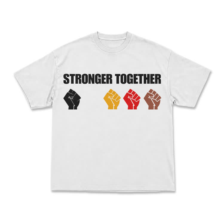 Unity Stronger Together Graphic Crew Neck T-Shirt - White - US16-18(2XL) - image 2