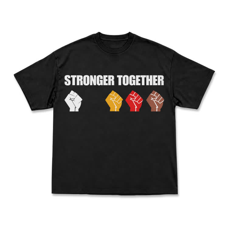 Unity Stronger Together Graphic Crew Neck T-Shirt - Black - US16-18(2XL) - image 1