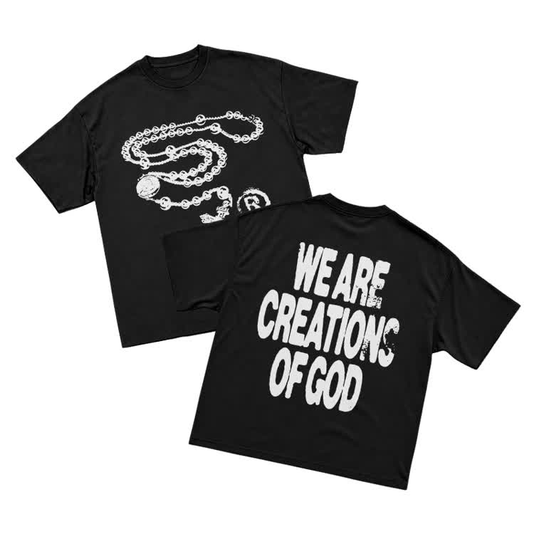 Street Faith WE ARE CREATIONS OF GOD Graphic T Shirt - Black - US16-18(2XL) - image 2