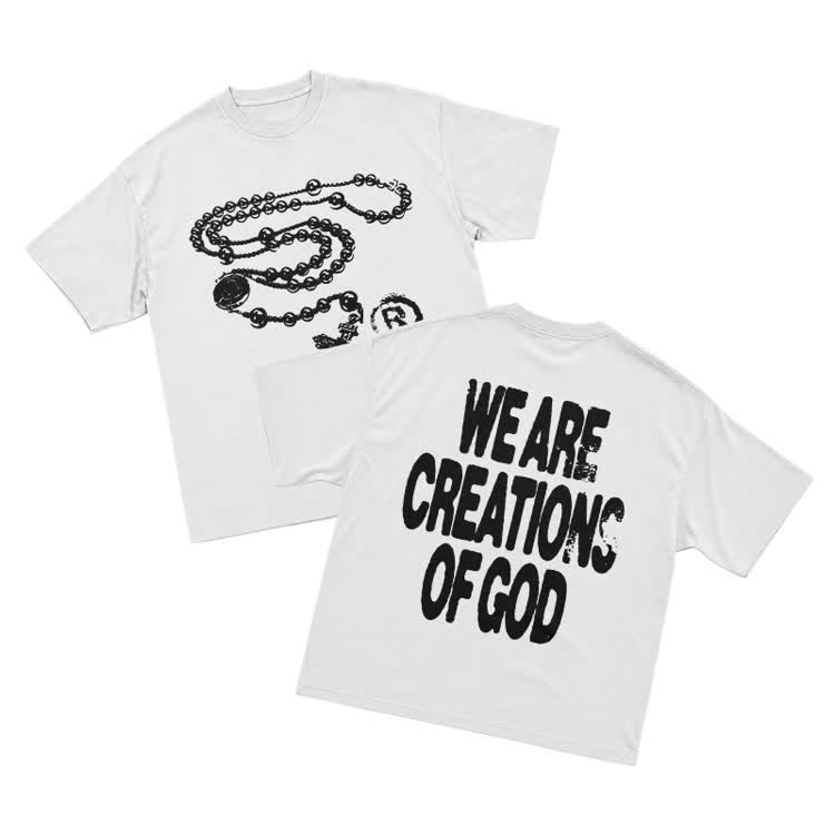 Street Faith WE ARE CREATIONS OF GOD Graphic T Shirt - White - US16-18(2XL) - image 1