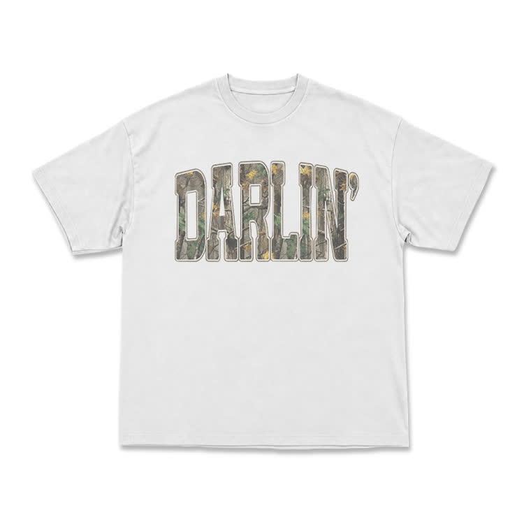 Casual DARLIN' Camo Graphic T-Shirt - White - US16-18(2XL) - image 1