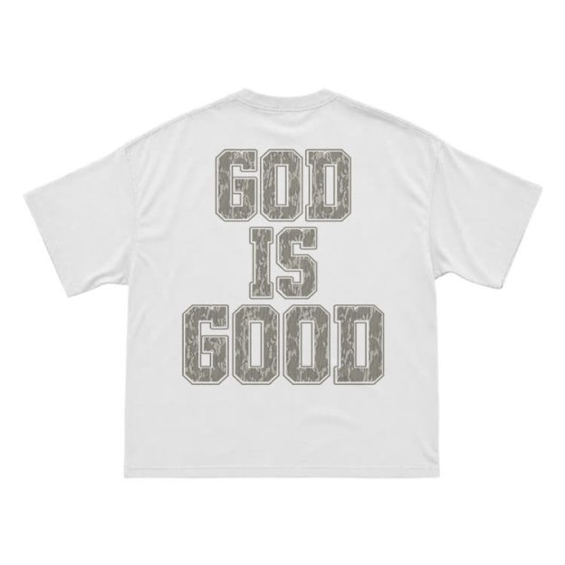 Classic God Is Good Back Graphic T-Shirt - White - US16-18(2XL) - image 1