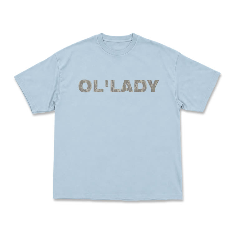 Classic OL' LADY Oversized Graphic T-Shirt - Light Blue - US16-18(2XL) - image 1