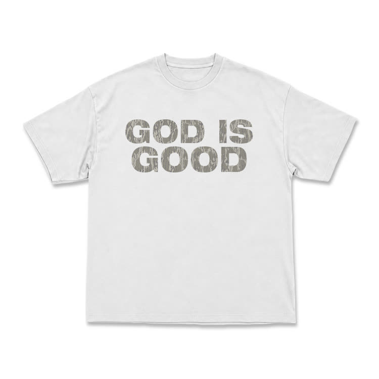 God Is Good Graphic Short Sleeve T-Shirt - White - US16-18(2XL) - image 1