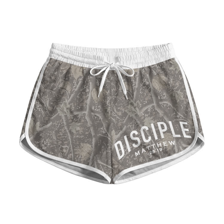 Disciple Camo Graphic Print Pocket Shorts - Olive Green - 5XL - image 2