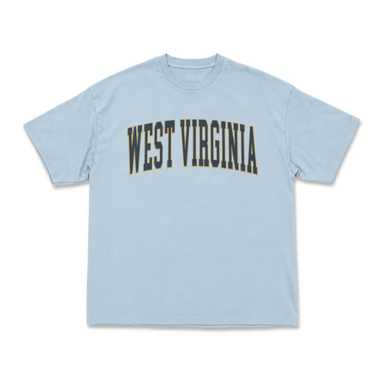 Classic West Virginia Varsity Graphic T-Shirt - Light Blue - US16-18(2XL) - image 2