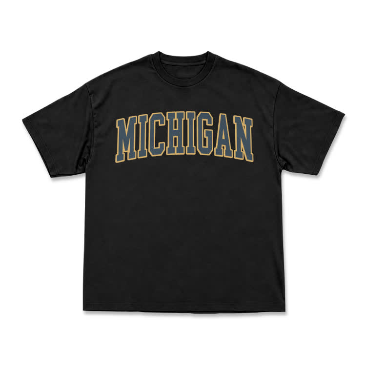 Classic Michigan Varsity Graphic T-Shirt - Black - US16-18(2XL) - image 1