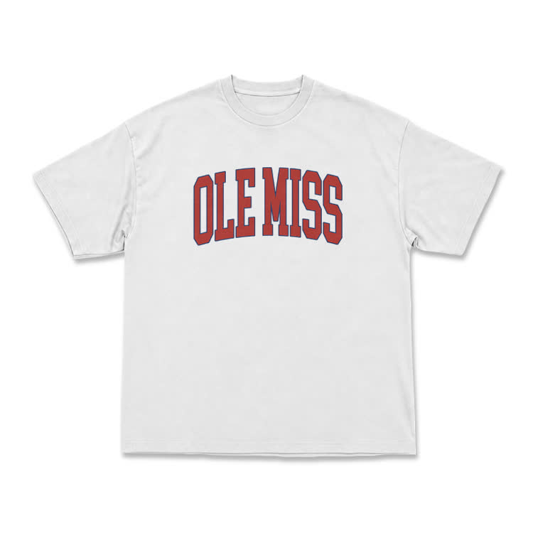 Vintage Collegiate OLE MISS Oversized Graphic T-Shirt - White - US16-18(2XL) - image 1