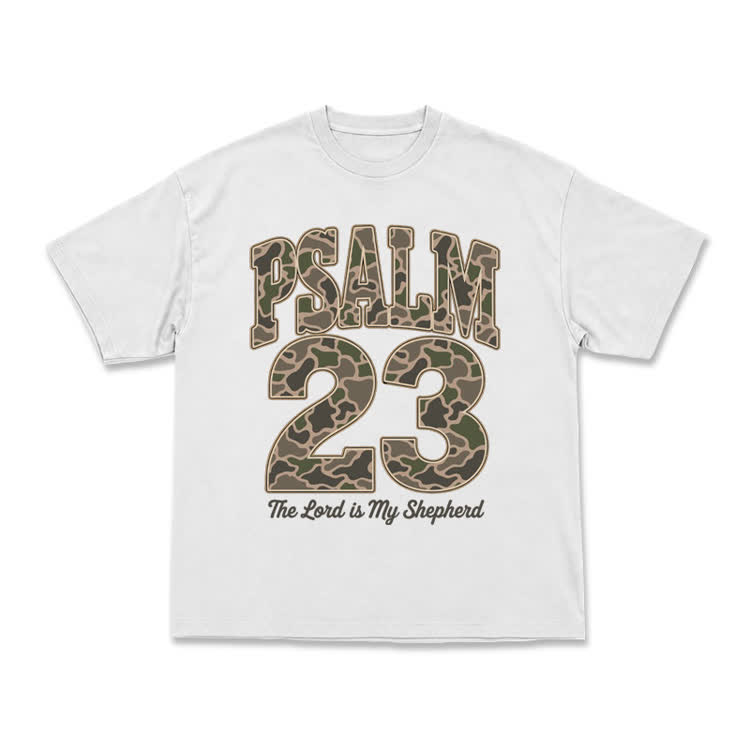 Psalm 23 Street Camo Graphic T-Shirt - White - US16-18(2XL) - image 2