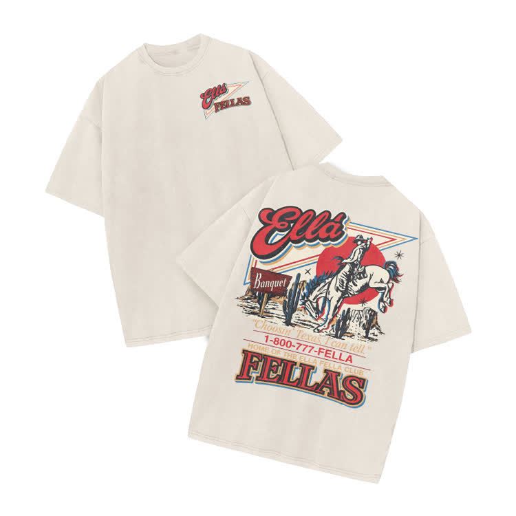 Vintage Western Rider Graphic Print Acid Washed T-shirt - Beige - US20-22(3XL) - image 1