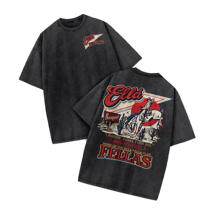 Vintage Western Rider Graphic Print Acid Washed T-shirt - Black - US20-22(3XL) - image 2