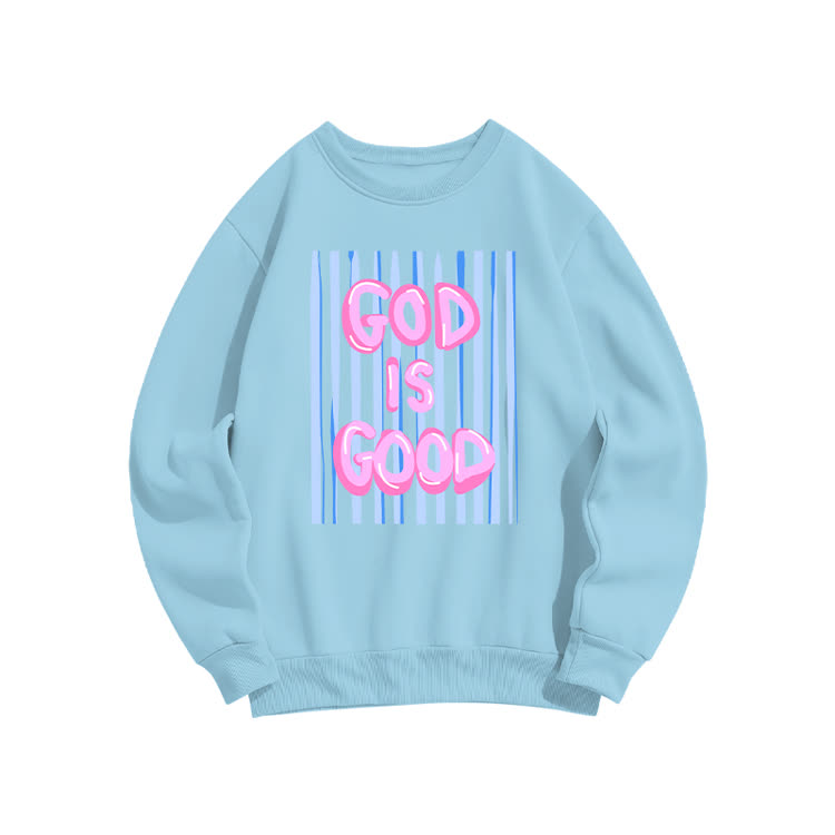 God Is God Oil Painting Print Sweatshirt - Blue - US16-18(2XL) - image 1