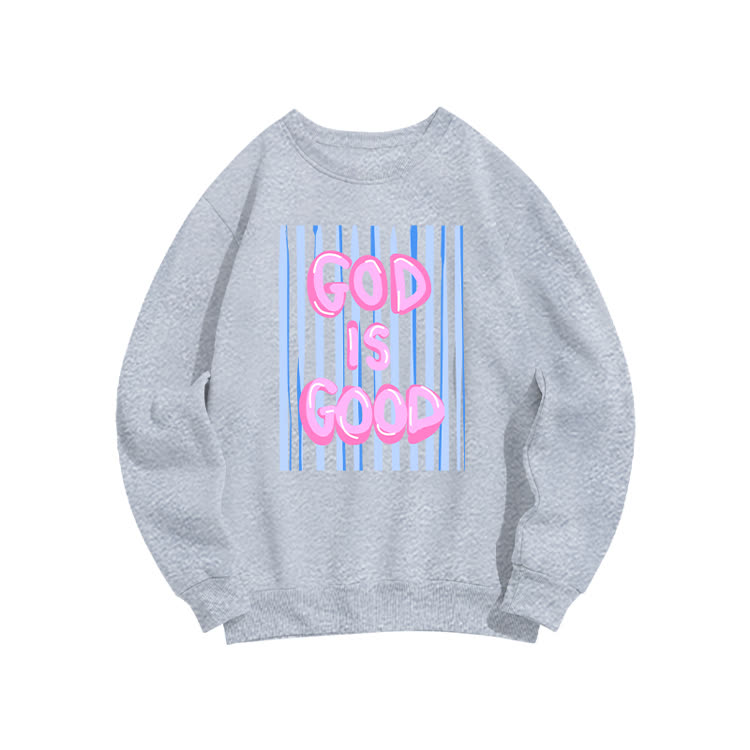 God Is God Oil Painting Print Sweatshirt - Grey - US16-18(2XL) - image 8