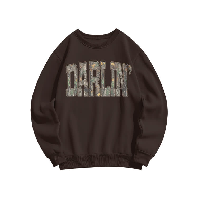 Casual Darlin' Camo Graphic Print Sweatshirt - Coffee - US16-18(2XL) - image 2