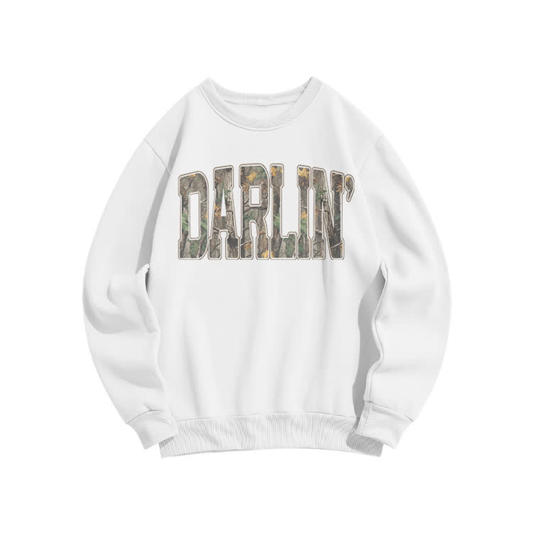Casual Darlin' Camo Graphic Print Sweatshirt - White - US16-18(2XL) - image 1