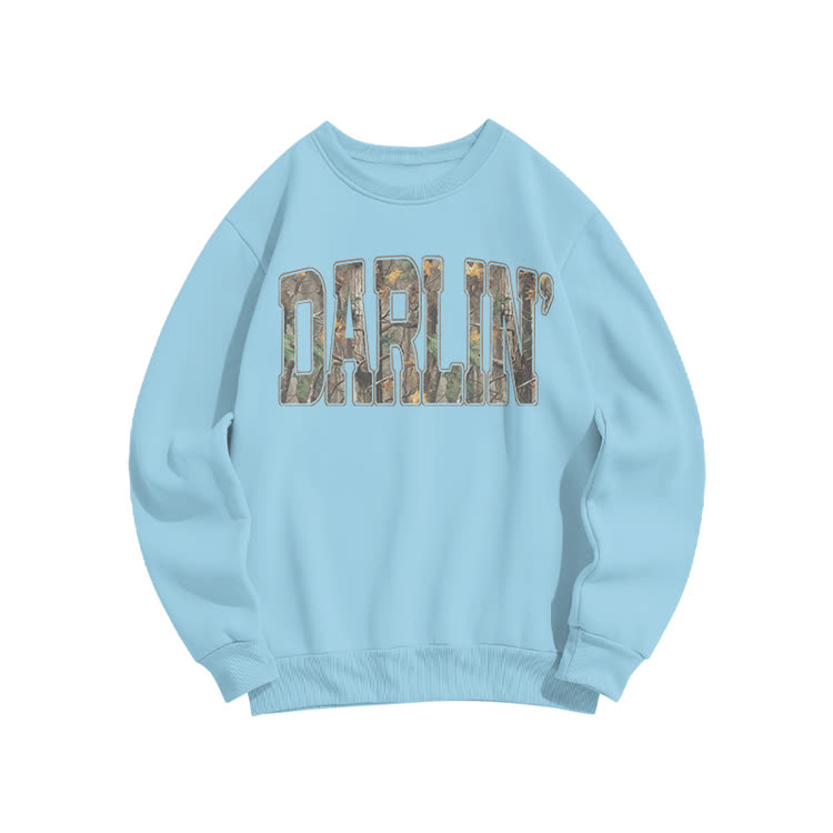 Casual Darlin' Camo Graphic Print Sweatshirt - Blue - US16-18(2XL) - image 6