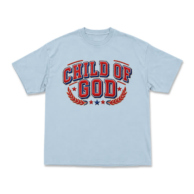 Child of God Varsity Crest T-Shirt - Light Blue - US16-18(2XL) - image 1