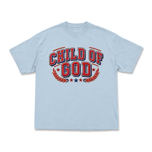 Child of God Varsity Crest T-Shirt - Light Blue - US16-18(2XL) - image 1