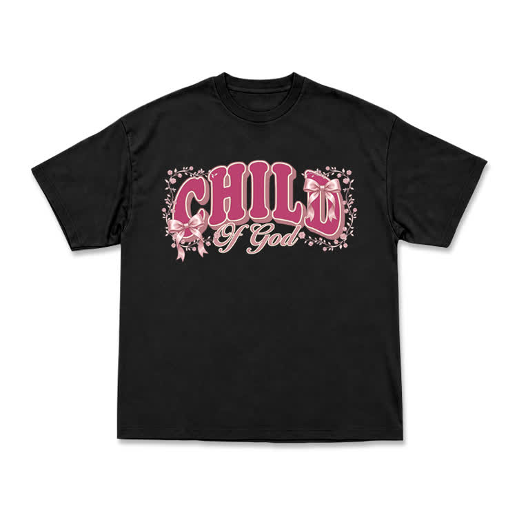 Faith Inspired Child of God Floral Graphic Short Sleeve T-Shirt - Black - US16-18(2XL) - image 2