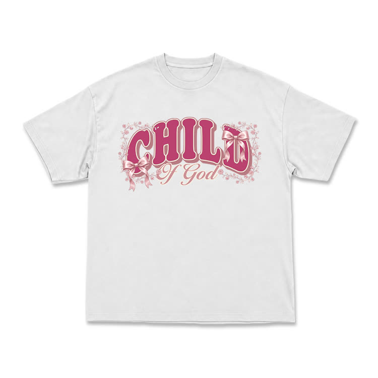 Faith Inspired Child of God Floral Graphic Short Sleeve T-Shirt - White - US16-18(2XL) - image 1