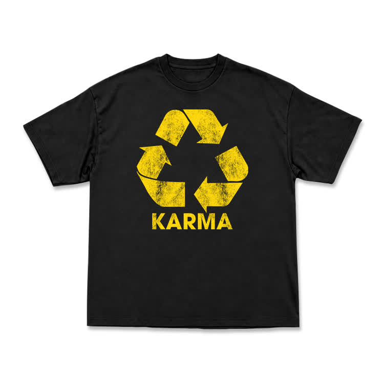 Vintage Karma Recycle Graphic T-Shirt - Black - US16-18(2XL) - image 1