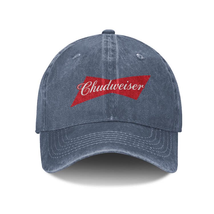 Casual Chudweiser Graphic Print Washed Cap - Blue - one size - image 4