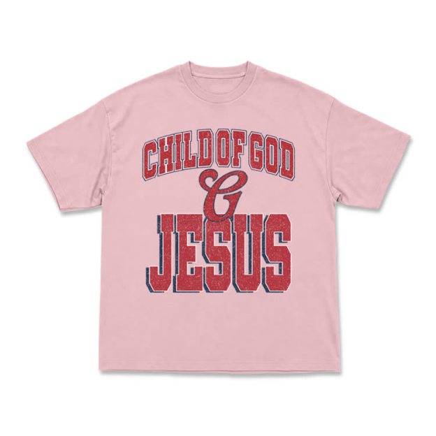Vintage Child of God and Jesus Graphic T-Shirt - Pink - US16-18(2XL) - image 3