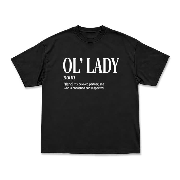 Casual OL' Lady Graphic Round Neck T-Shirt - Black - US16-18(2XL) - image 2